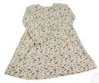 Bílé květinové bavlněné šaty 