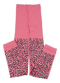 Růžové punčochové legíny s leopardím vzorem Ergee