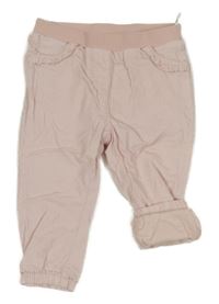 Světlerůžové podšité manšestráky s úpletovým pasem C&A