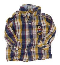 Barevná koskovaná košile s Mickey Mousem C&A