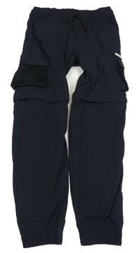 Černé šusťákové funkční sportovní kalhoty F&F