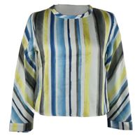 Dámská pruhovaná saténová crop halenka Zara