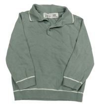 Světlekhaki svetr s límečkem Primark
