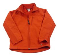 Červená softshellová zateplená bunda Quechua