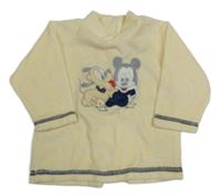 Vanilková sametová mikina s Mickeym Disney