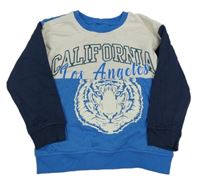 Smetanovo-modrá mikina s tygrem George