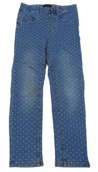 Modré puntíkaté tregíny riflového vzhledu Tchibo