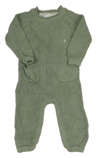 Zelenošedý pletený overal Primark