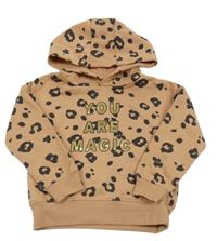 Broskvová vzorovaná mikina s nápisem a kapucí Primark