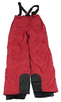 Malinovo-černé šusťákové funkční oteplovačky s kšandami Crivit