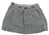 Šedá manšestrová sukně s páskem H&M