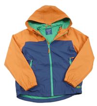 Tmavomodro-oranžová nepromokavá jarní bunda s kapucí LOSAN