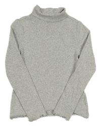 Šedý melírovaný žebrovaný rolák M&S