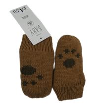 Nové - Hnědé pletené rukavice s tlapkou George