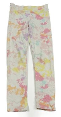Bílo-barevné batikované legíny H&M
