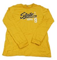 Pomerančové triko s nápisem LC waikiki