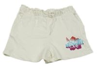 Bílé teplákové kraťasy s nápisem Primark