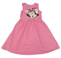 Růžové bavlněné šaty s Minnie C&A