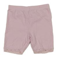 Světlerůžové elastické kraťasy s krajkou Topomini