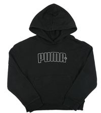 Černá mikina s logem a kapucí Puma