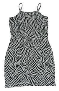 Černo-šedé kostkované šaty Matalan