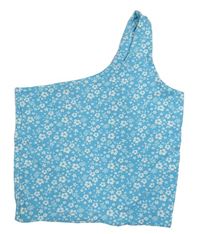 Tyrkysový crop top s kytičkami C&A