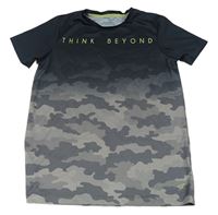 Šedo-tmavomodré army sportovní tričko zn. Primark