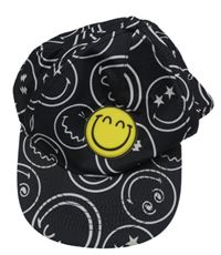 Černá plátěná kšiltovka se smajlíky H&M