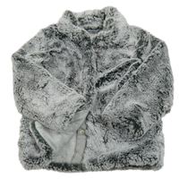 Šedá kožešinová podšitá bunda Tu