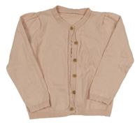 Světlerůžový propínací svetr George 