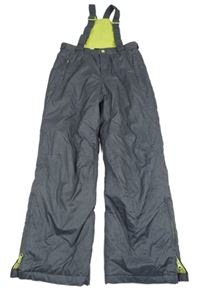 Šedé šusťákové oteplovačky s kšandami Y.F.K.