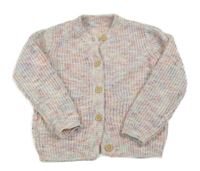 Barevný melírovaný propínací svetr Dunnes