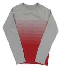 Šedo-červené funkční sportovní triko Crivit