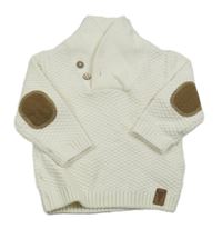 Bílý vzorovaný svetr se stojáčkem Obaibi 