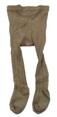 Béžové vzorované punčocháče H&M