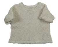 Smetanový svetr s bambulkami H&M