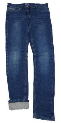 Tmavomodré podšité rifle s nápisem Alive