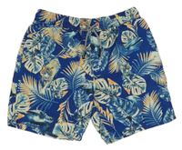 Tmavomodré plážové kraťasy s listy M&S