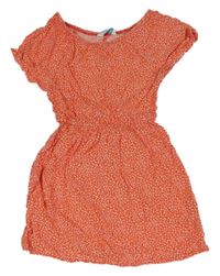 Červené lehké květované šaty Primark