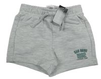 Nové - Šedé melírované teplákové kraťasy s nápisem Dunnes