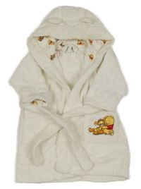 Bílý froté župan s medvídkem Pú a kapucí Disney 