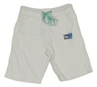 Bílé bavlněné kraťasy s květem Fagottino