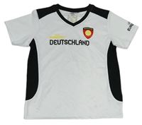 Bílo-černý sportovní fotbalový dres se znakem 