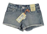 Modré šisované riflové kraťasy s mašlemi RIVER ISLAND