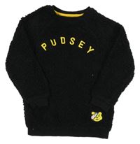 Černá huňatá mikina s medvídkem Pudsey George