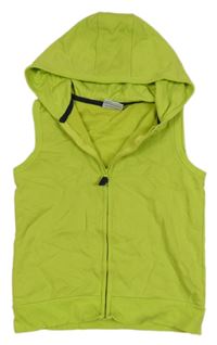 Limetková propínací tepláková vesta s kapucí Topolino