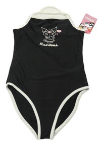 Nové - černo-bílé jednodílné plavky s Kitty PRIMARK