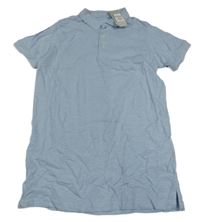 Nové - světlemodré melírované polo tričko PRIMARK