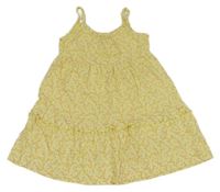 Žluté letní šaty s kytičkami Kids