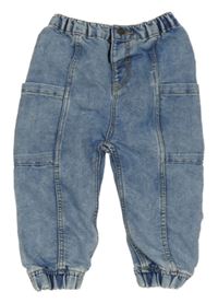 Modré šisované cargo cuff rifle Topomini